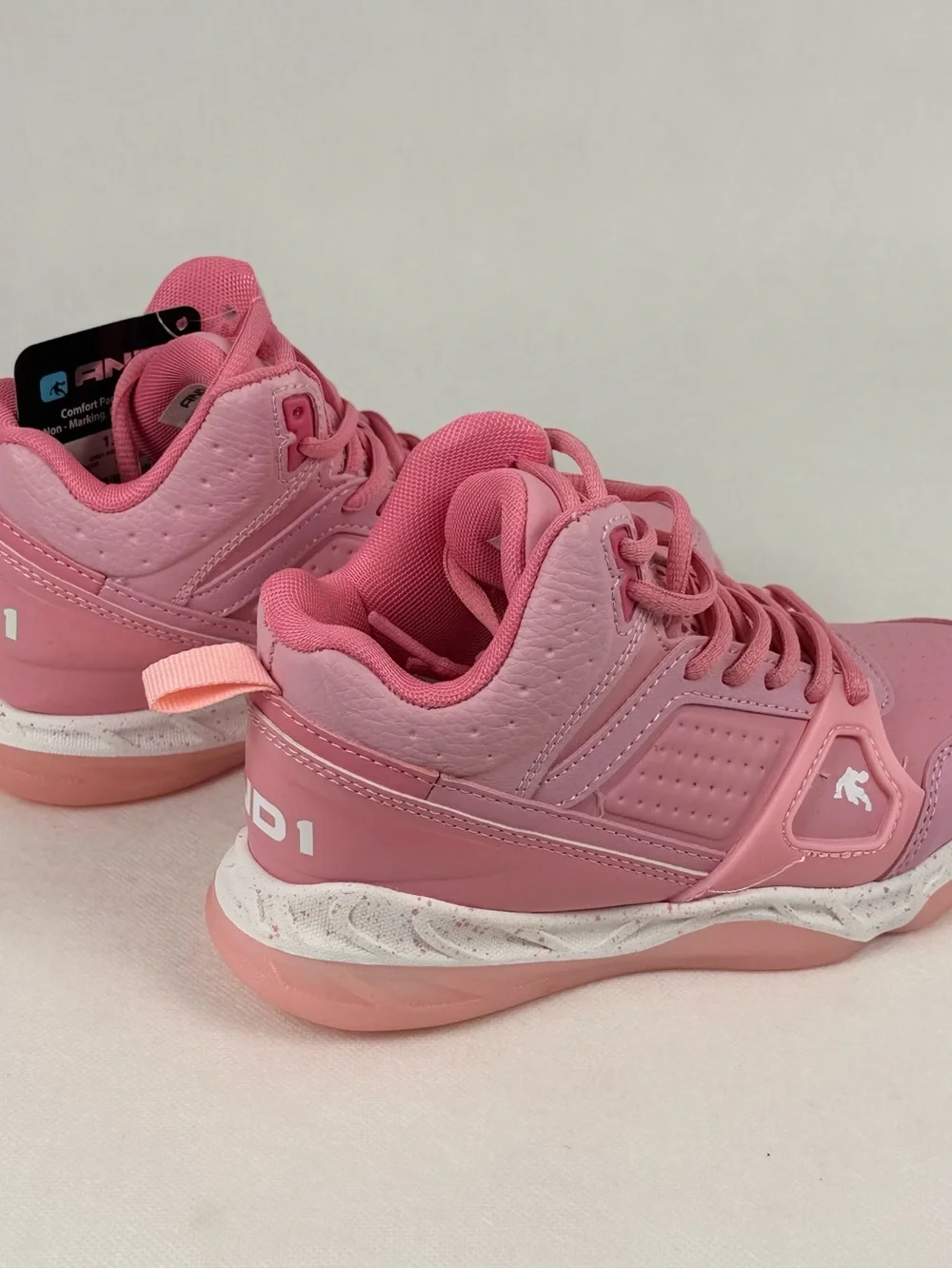 AND1 toddler Girl size 13 High Top Basketball Sneakers color PINK New